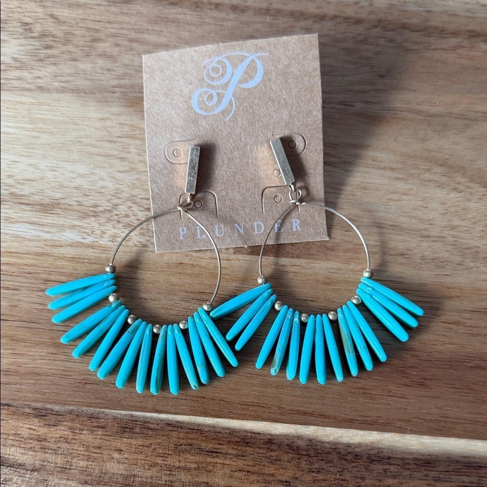 Plunder Turquoise Hoop Earrings 🆕